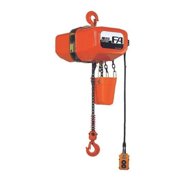 Elephant Lifting Products 2 ton Electric Chain Hoist, Elephant FA, Single Speed 230/460v Three Phase, 20' Lift FA-2-20